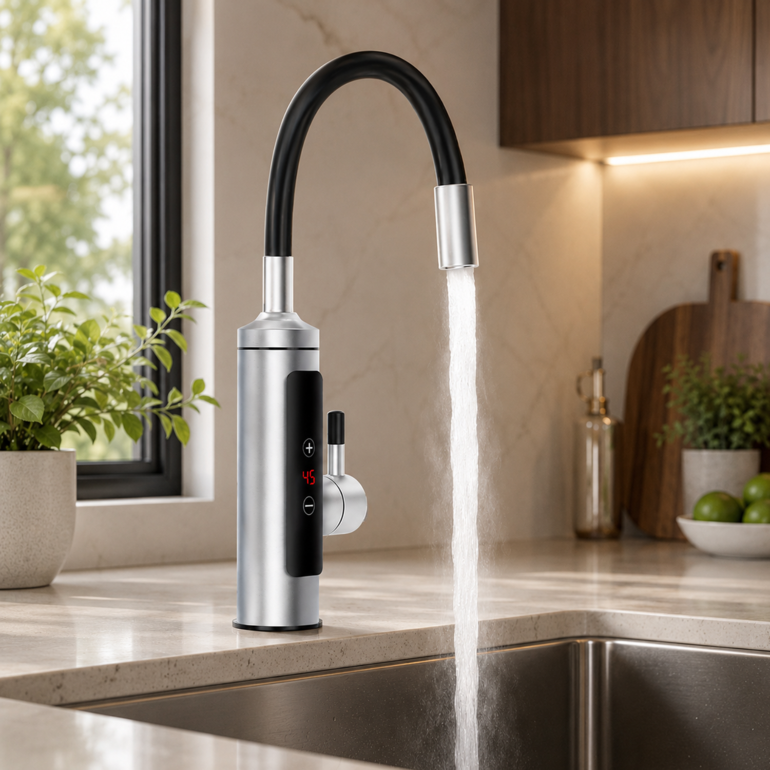 Saimaa - 3000W Instant Electric Heating Tap with LCD Temperature Display