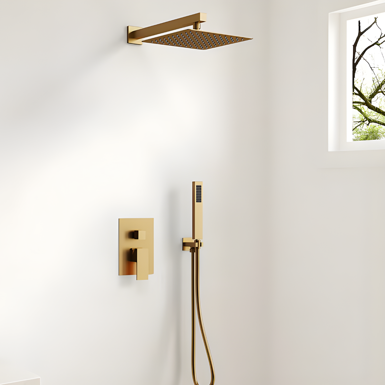 Skogar - Ensemble de Douche Pluie Moderne pour Salle de Bain