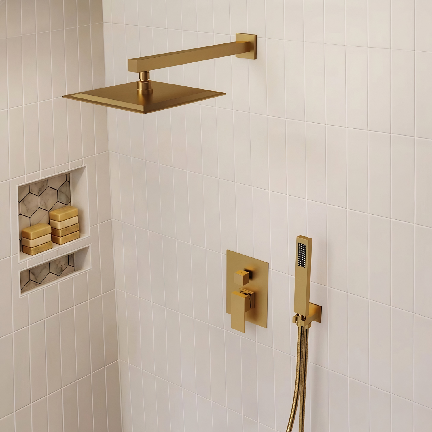 Skogar - Ensemble de Douche Pluie Moderne pour Salle de Bain