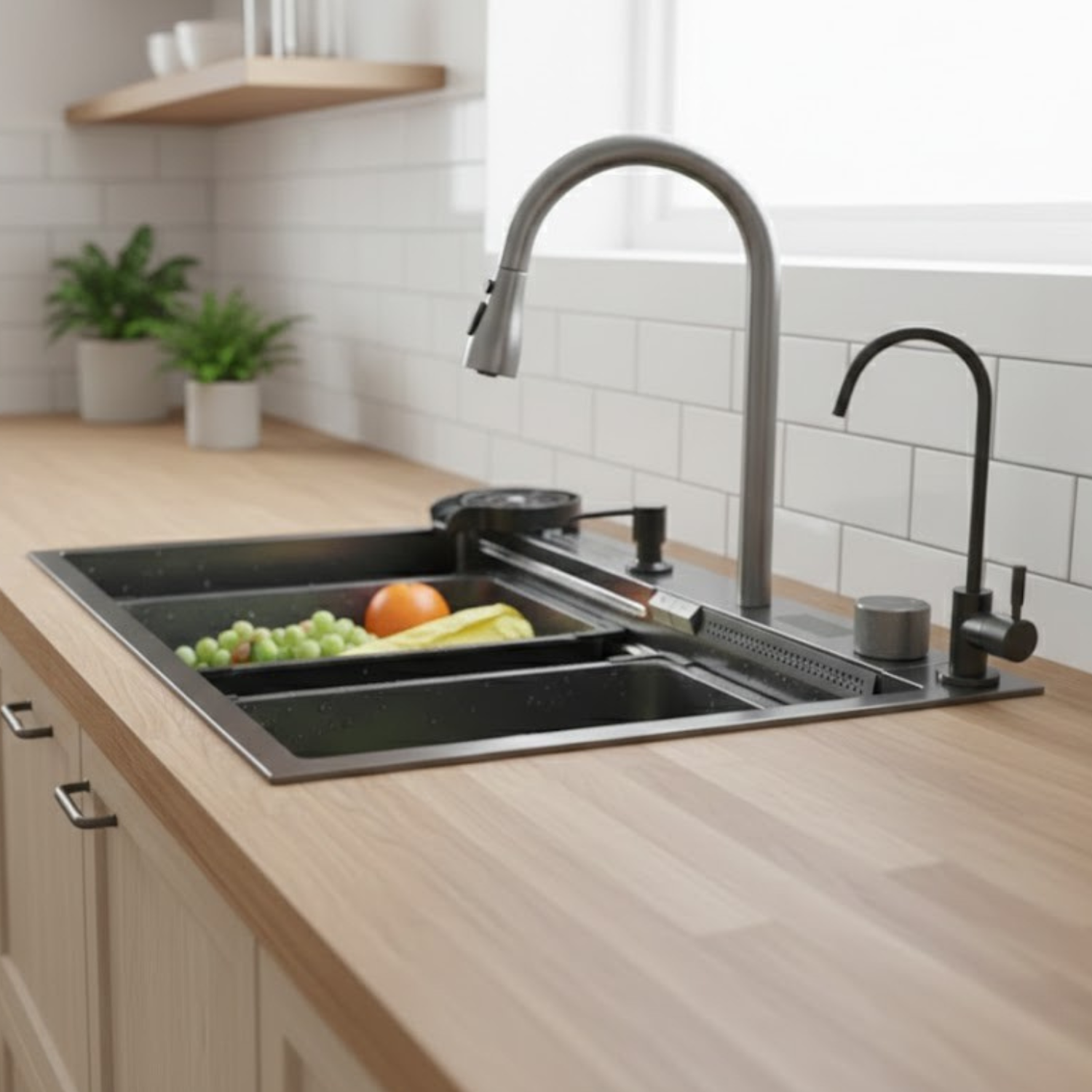 Assebakte - 29" Smart Waterfall Kitchen Sink