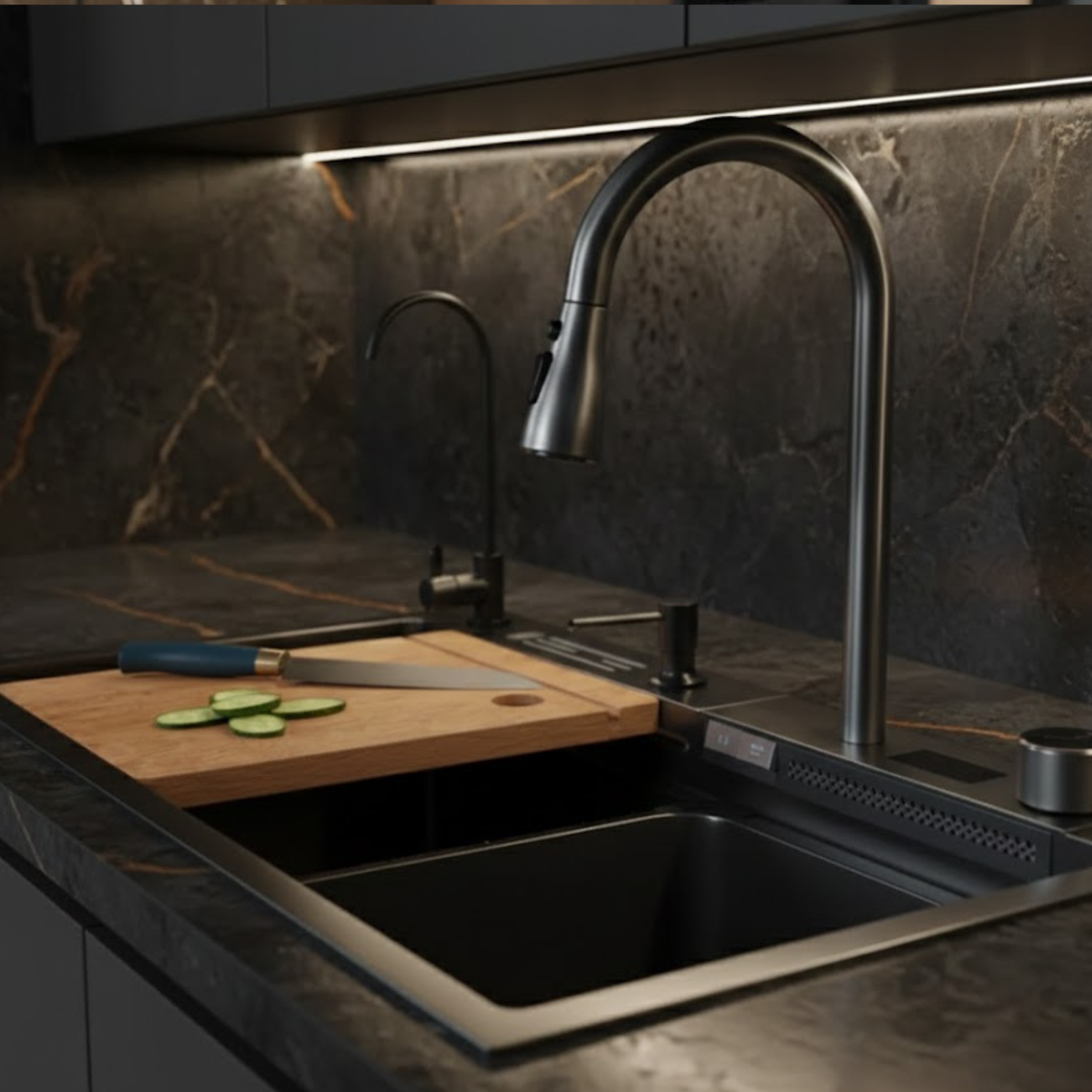 Assebakte - 29" Smart Waterfall Kitchen Sink
