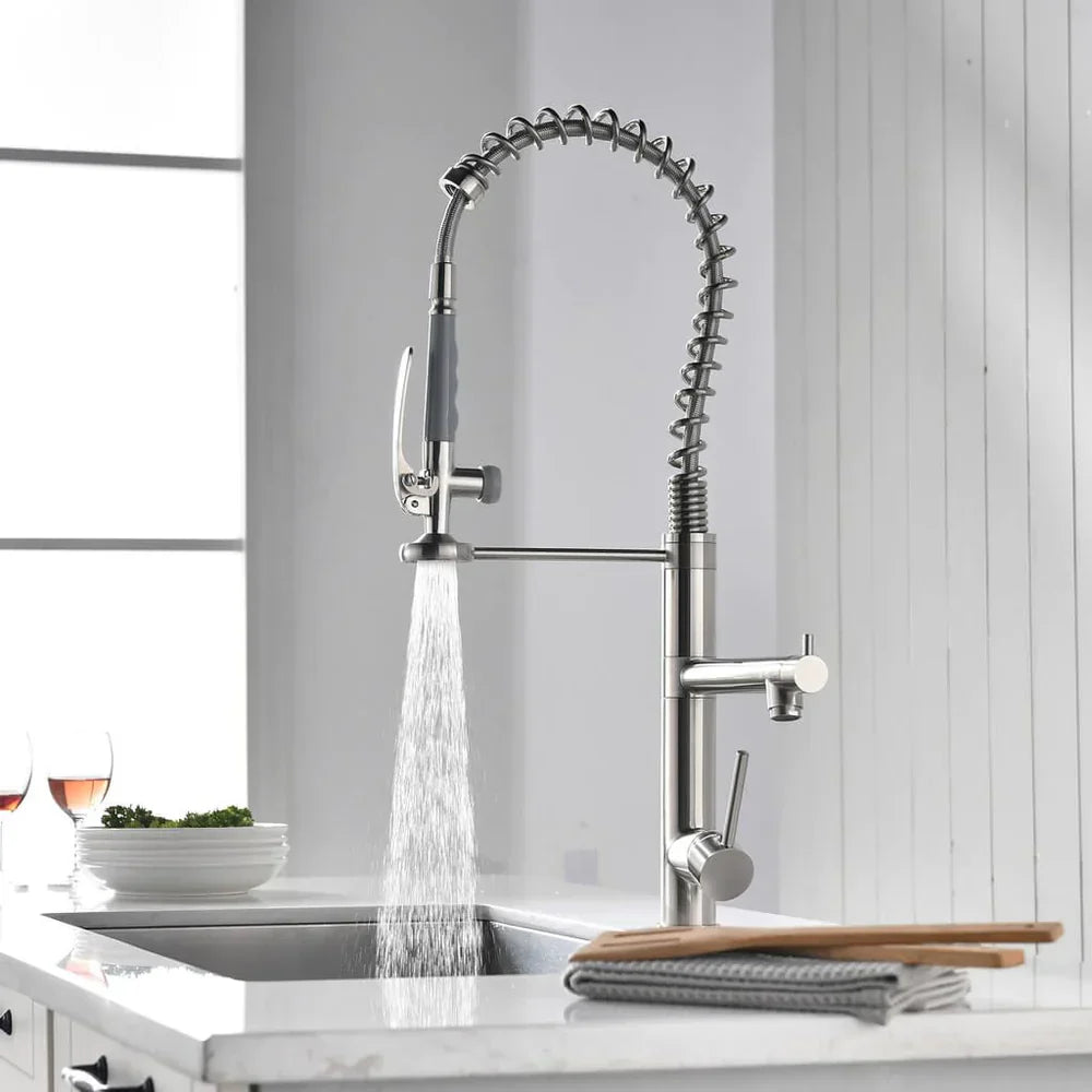 Commercial Style Pre-Rinse Kitchen Faucets with Sprayer