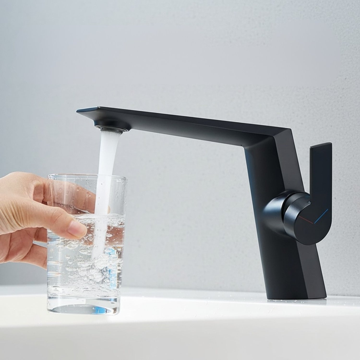 Halsa - Single Handle Mixer Bathroom Sink Faucet
