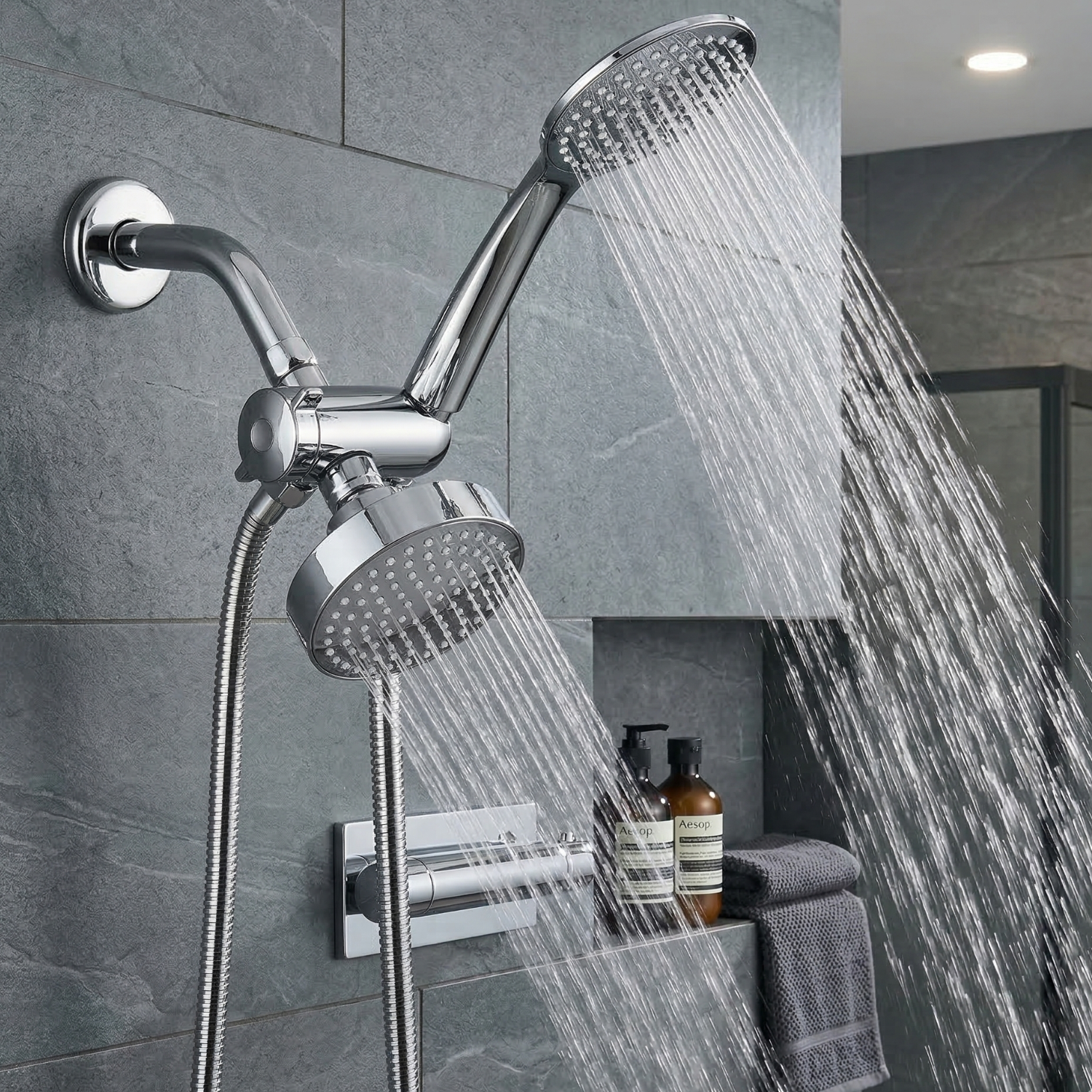Malaren -  Handheld Shower Set With Bracket Three-way Water Distributor