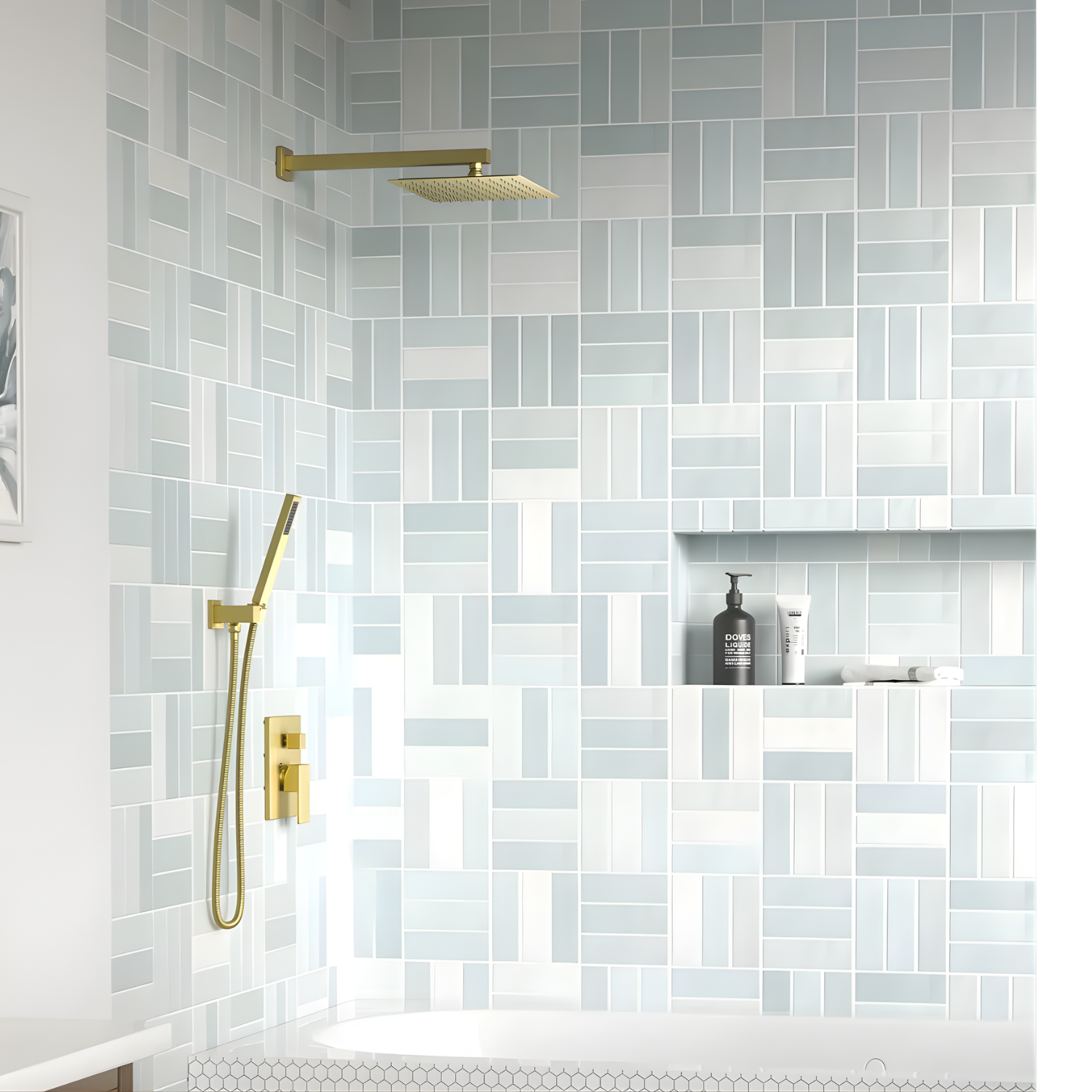 Skogar - Ensemble de Douche Pluie Moderne pour Salle de Bain