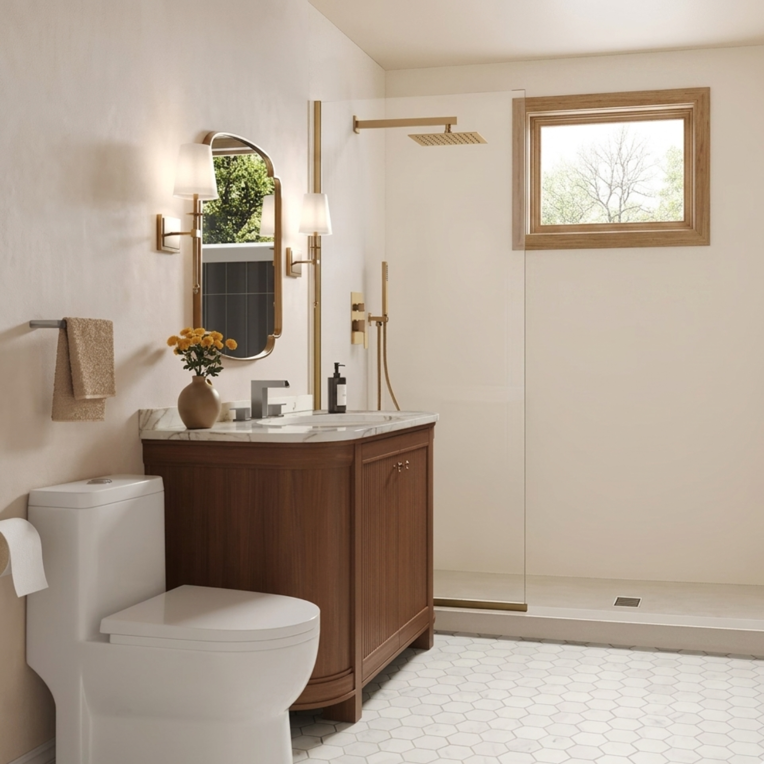 Skogar - Ensemble de Douche Pluie Moderne pour Salle de Bain