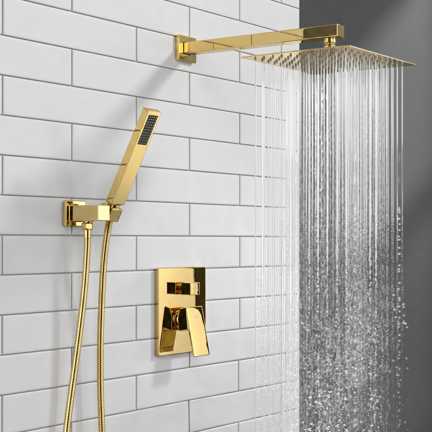 Skogar - Ensemble de Douche Pluie Moderne pour Salle de Bain