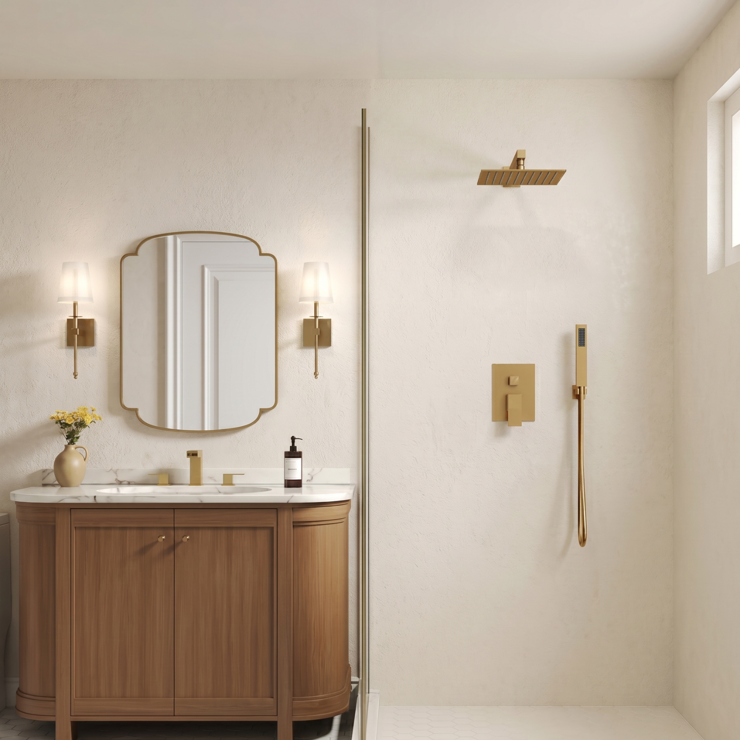 Skogar - Ensemble de Douche Pluie Moderne pour Salle de Bain