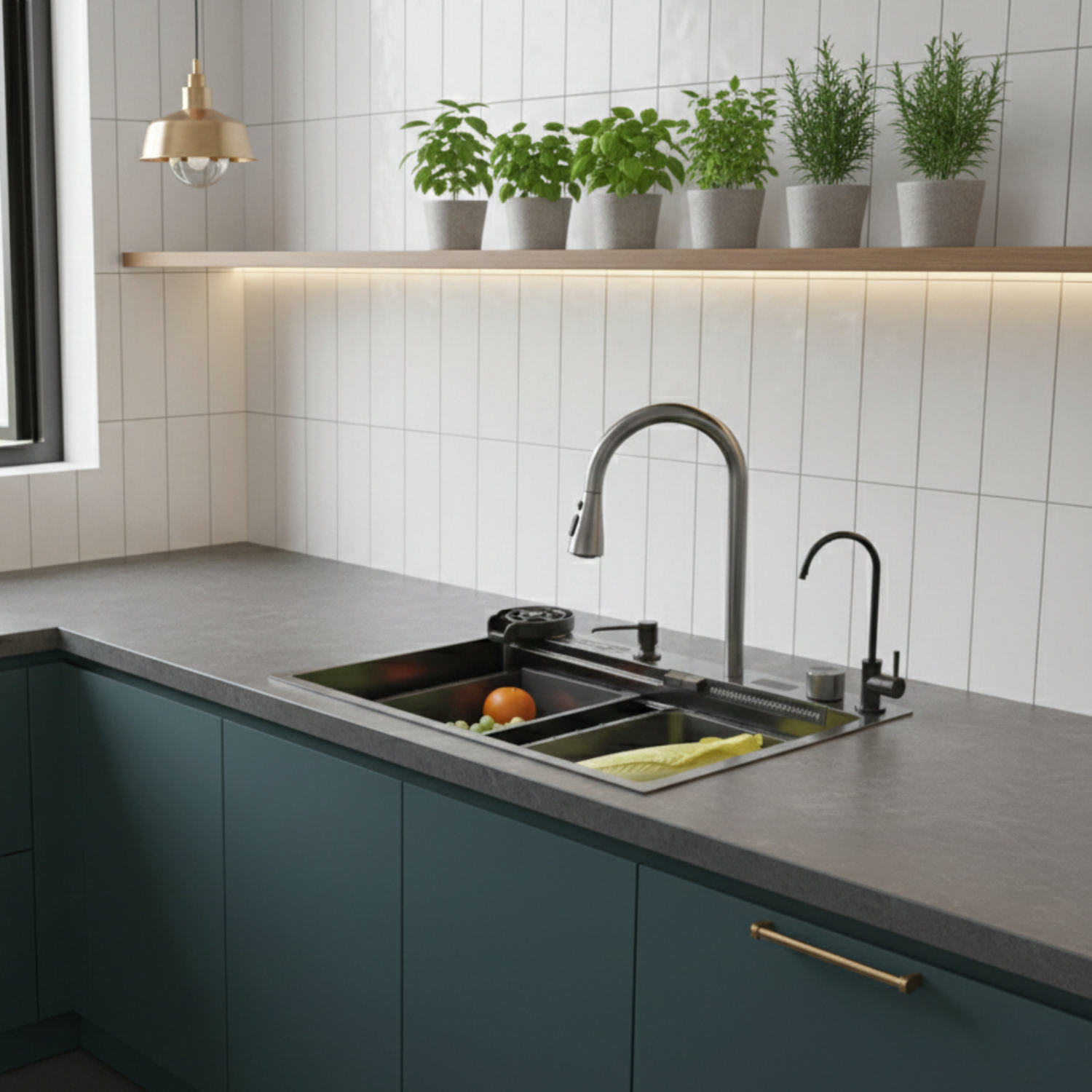 Assebakte - 29" Smart Waterfall Kitchen Sink