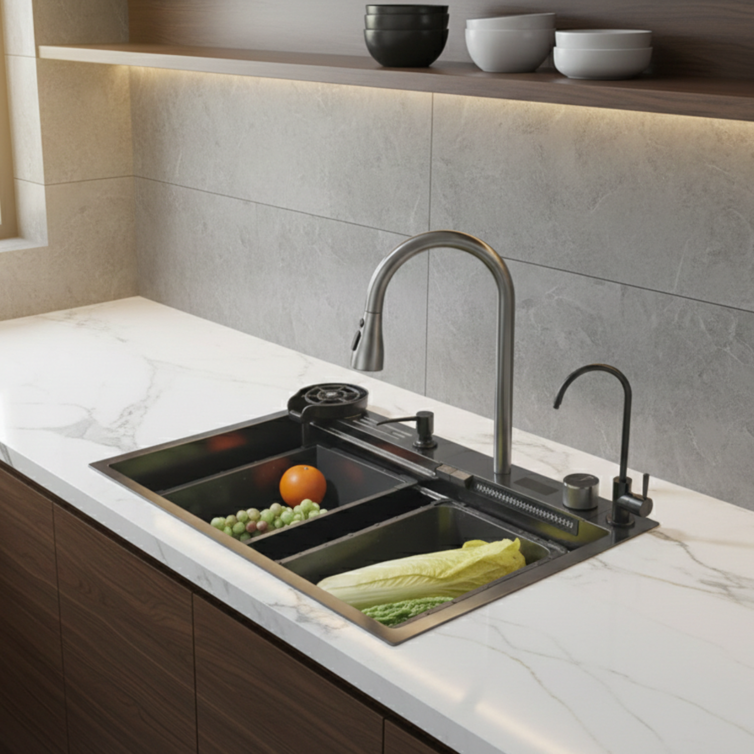 Assebakte - 29" Smart Waterfall Kitchen Sink